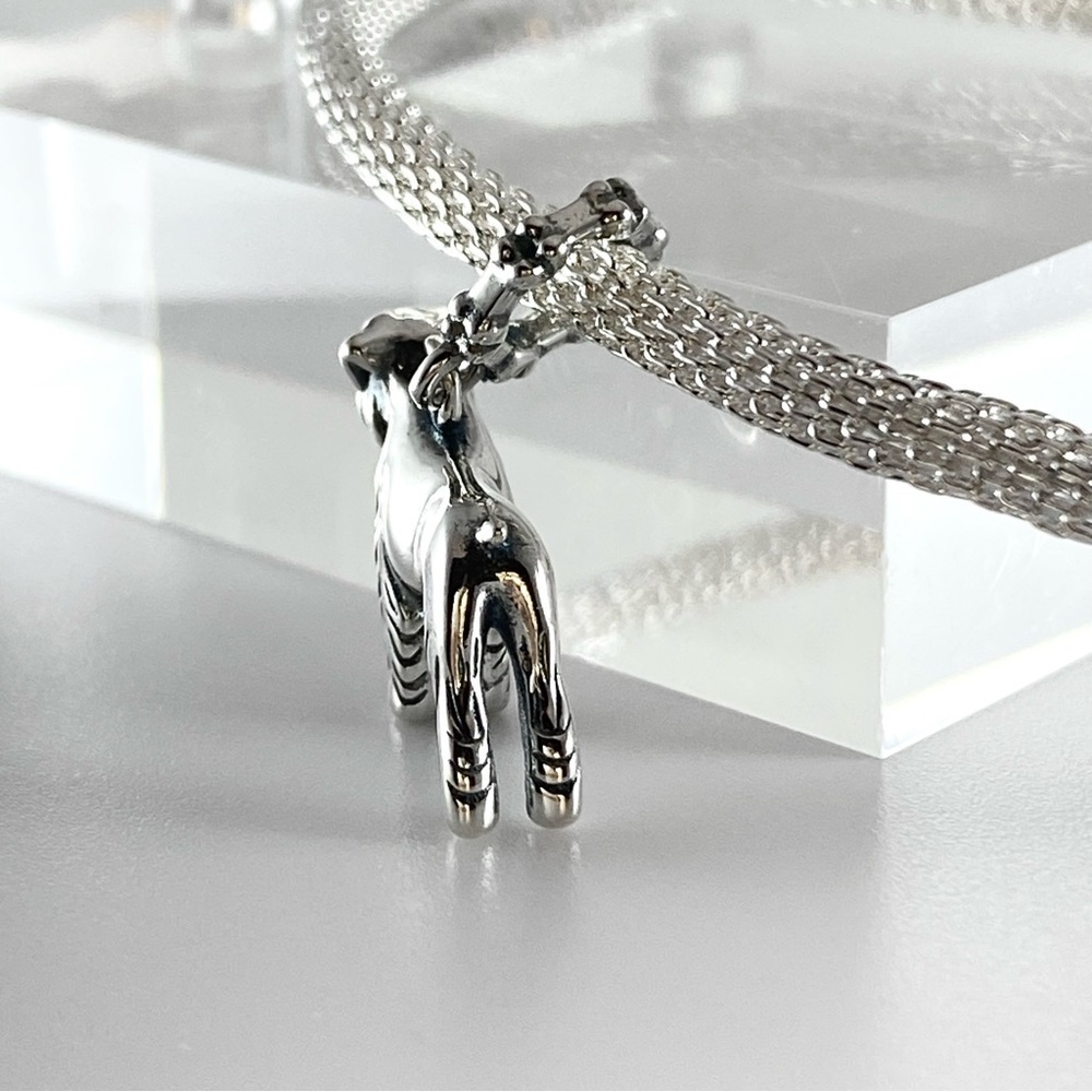 Sterling Silver Schnauzer Puppy Dog Dangle Charm - Picture 5 of 12